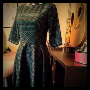 Hell Bunny Pebbles Plaid Dress